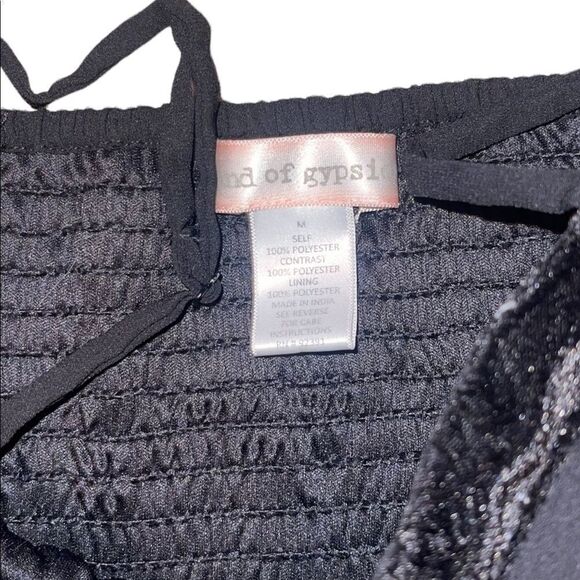 Band of Gypsies Black Jumpsuit with Velour Bust Accent - Picture 15 of 15